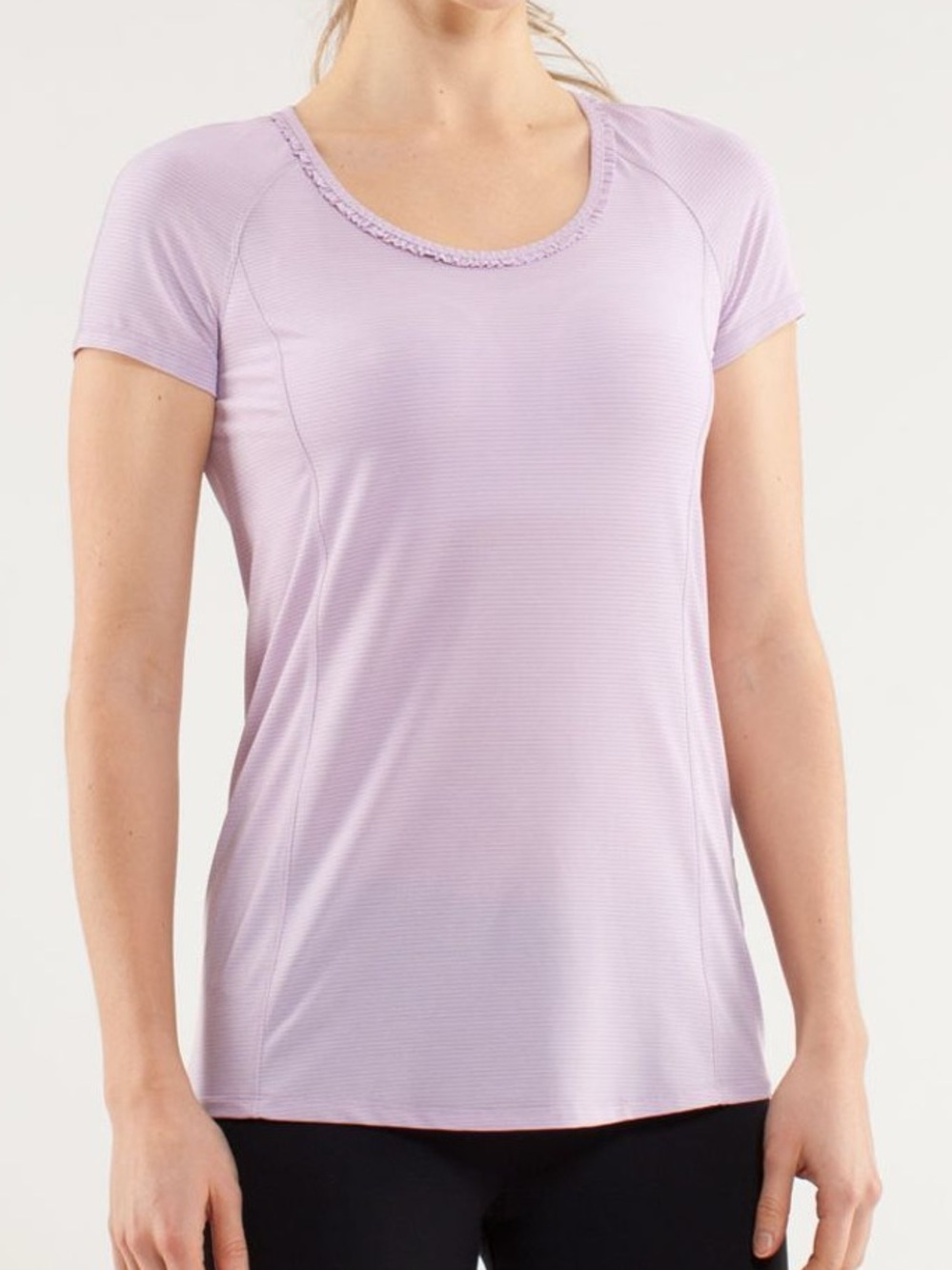 Lululemon Soft Lavender Short Sleeve Scoop Tee
